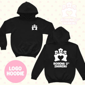 RođenA u Zagrebu Hoodie LOGO - deep black