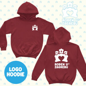 Rođen u Zagrebu Hoodie LOGO – red hot chilli
