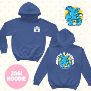 RođenA u Zagrebu Hoodie royal blue - odaberite dizajn