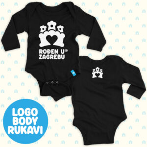 Rođen u Zagrebu body dugi rukavi deep black - odaberite dizajn