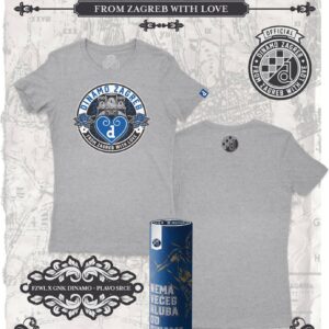 from zagreb with love dinamo plavo srce tshirt girl